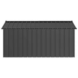 Dog House with Roof 114x202x101 cm Galvanised Steel - Top-Down View