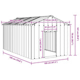 Dog House with Roof 114x202x101 cm Galvanised Steel