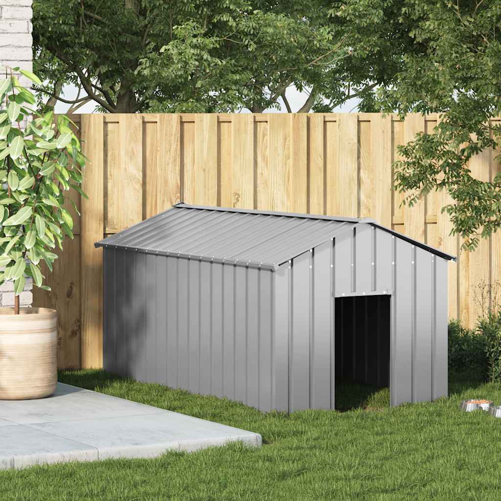 Dog House with Roof 114x202x101 cm Galvanised Steel