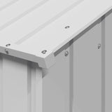 Dog House with Roof 114x202x101 cm Galvanised Steel - Rear View