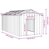 Dog House with Roof 114x202x101 cm Galvanised Steel