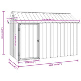 Bird Cage Anthracite 215 x 112 x 141 cm Galvanised Steel