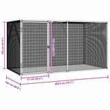 Bird Cage Anthracite 208 x 102 x 108 cm Galvanised Steel - Rear View