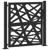 Garden Gate Black 100x100 cm Steel Light Design - Front View