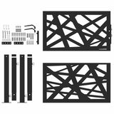 Garden Gate Black 100x100 cm Steel Light Design - Top-Down View