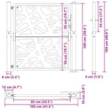 Garden Gate Black 100x100 cm Steel Light Design - Extra Image