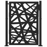 Garden Gate Black 100x125 cm Steel Light Design - Side View