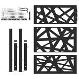 Garden Gate Black 100x125 cm Steel Light Design - Top-Down View