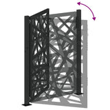 Garden Gate Black 100x125 cm Steel Light Design - Close-Up Angle