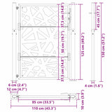 Garden Gate Black 100x125 cm Steel Light Design - Extra Image