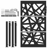 Garden Gate Black 100x150 cm Steel Light Design