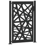 Garden Gate Black 100x150 cm Steel Light Design - Rear View