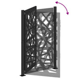 Garden Gate Black 100x150 cm Steel Light Design - Close-Up Angle