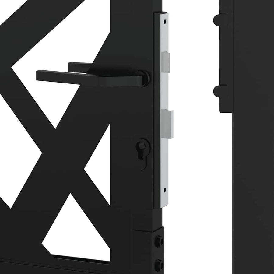 Garden Gate Black 100x150 cm Steel Light Design
