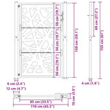 Garden Gate Black 100x150 cm Steel Light Design - Extra Image