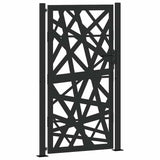 Garden Gate Black 100x175 cm Steel Light Design - Front View