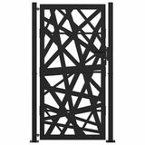 Garden Gate Black 100x175 cm Steel Light Design - Side View
