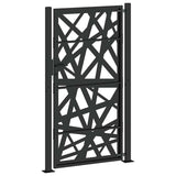 Garden Gate Black 100x175 cm Steel Light Design - Rear View