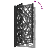 Garden Gate Black 100x175 cm Steel Light Design - Close-Up Angle
