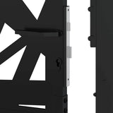 Garden Gate Black 100x175 cm Steel Light Design - Low Angle