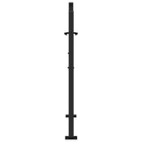 Garden Gate Black 100x100 cm Steel Leaf Design