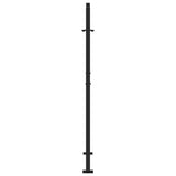 Garden Gate Black 100x150 cm Steel Leaf Design - 45-Degree Angle