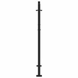 Garden Gate Black 100x125 cm Steel Wave Design - 45-Degree Angle