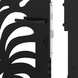 Garden Gate Black 100x125 cm Steel Wave Design