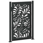 Garden Gate Black 100x150 cm Steel Wave Design