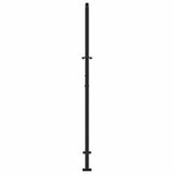 Garden Gate Black 100x175 cm Steel Wave Design