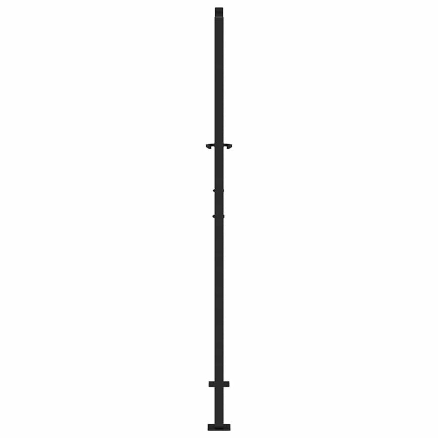 Garden Gate Black 100x175 cm Steel Wave Design