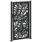 Garden Gate Black 100x175 cm Steel Wave Design