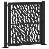 Garden Gate Black 100x100 cm Steel Trace Design