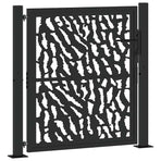 Garden Gate Black 100x100 cm Steel Trace Design