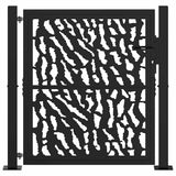 Garden Gate Black 100x100 cm Steel Trace Design