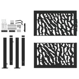 Garden Gate Black 100x100 cm Steel Trace Design