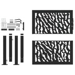 Garden Gate Black 100x100 cm Steel Trace Design