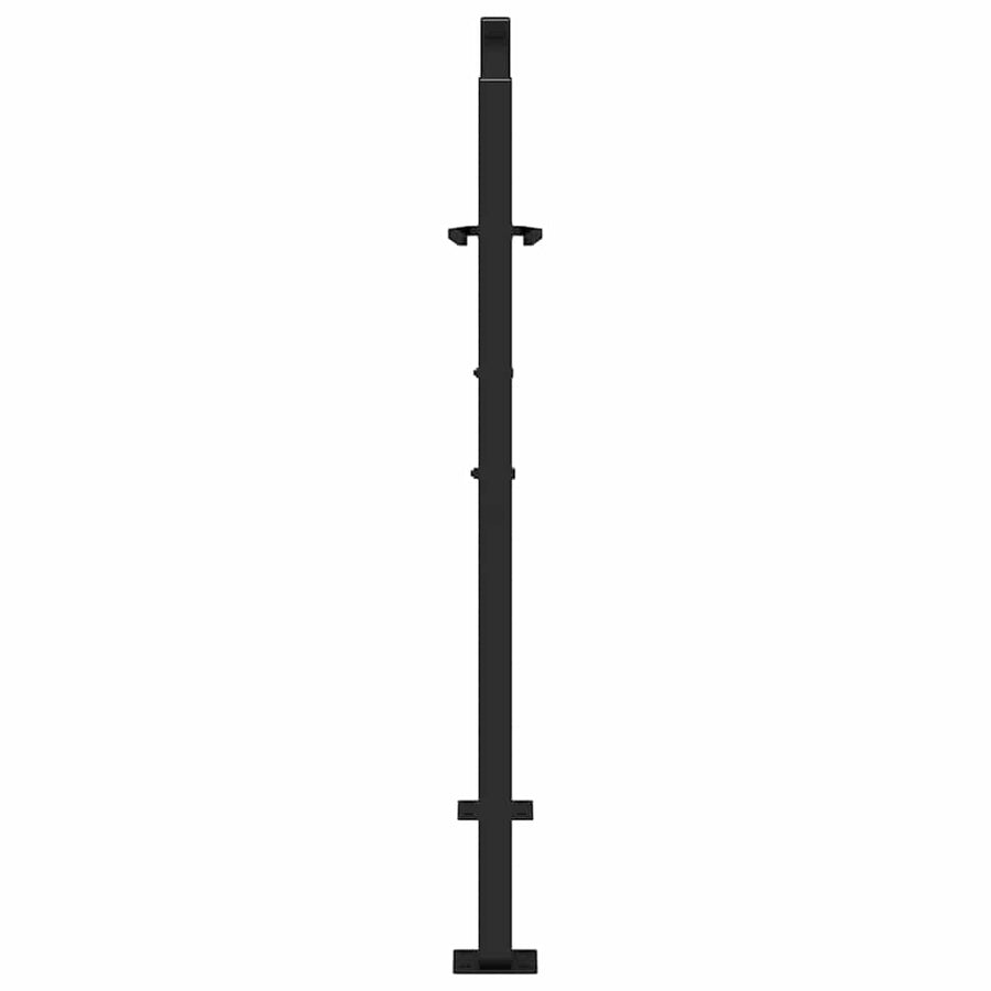Garden Gate Black 100x100 cm Steel Trace Design