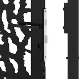 Garden Gate Black 100x100 cm Steel Trace Design - Low Angle