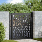 Garden Gate Black 100x100 cm Steel Trace Design