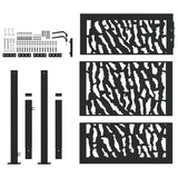 Garden Gate Black 100x125 cm Steel Trace Design
