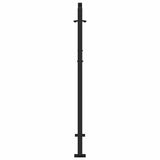 Garden Gate Black 100x125 cm Steel Trace Design - 45-Degree Angle