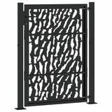 Garden Gate Black 100x125 cm Steel Trace Design