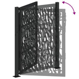 Garden Gate Black 100x125 cm Steel Trace Design - Close-Up Angle