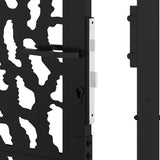 Garden Gate Black 100x125 cm Steel Trace Design - Low Angle