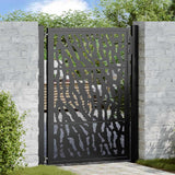 Garden Gate Black 100x125 cm Steel Trace Design