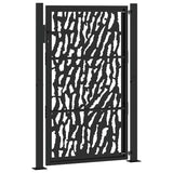 Garden Gate Black 100x150 cm Steel Trace Design - Rear View