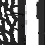 Garden Gate Black 100x150 cm Steel Trace Design - Low Angle
