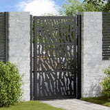 Garden Gate Black 100x150 cm Steel Trace Design