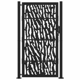 Garden Gate Black 100x175 cm Steel Trace Design